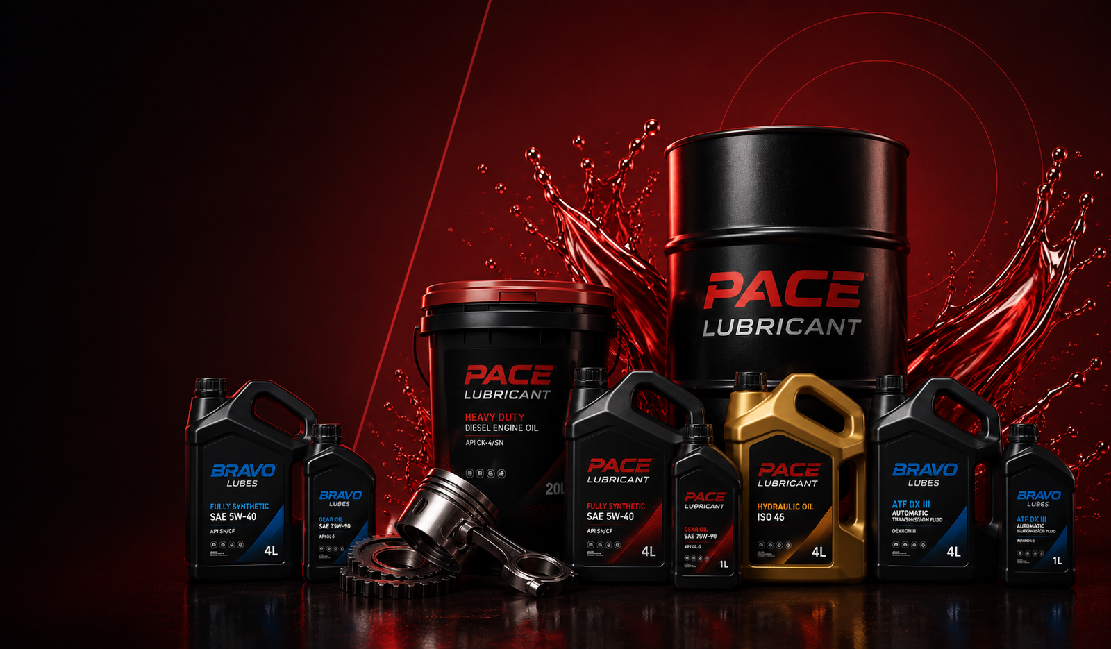 Bravo Lubes and PACE Lubricant fleet and industrial products
